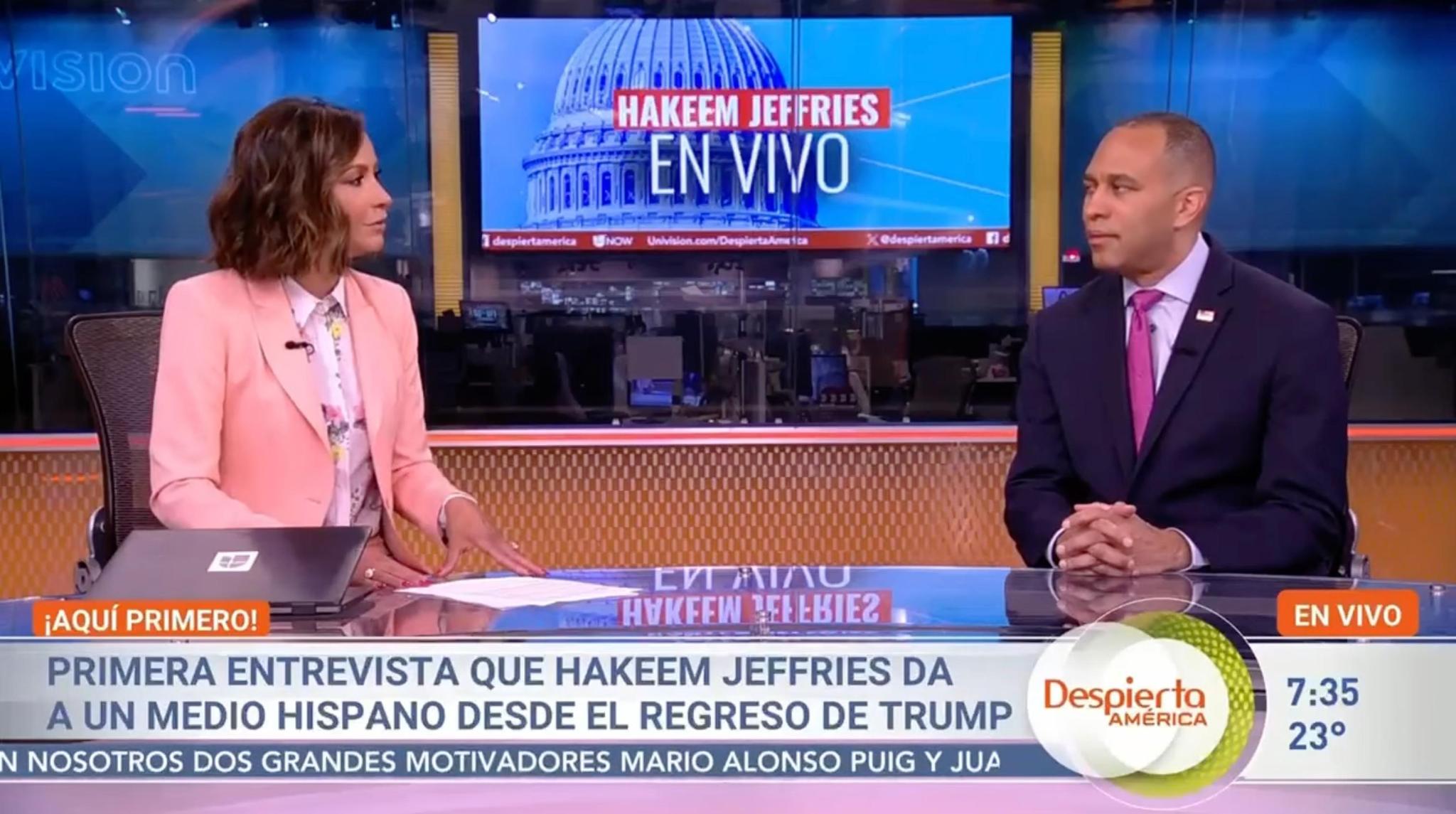 Satcha Pretto (left) and Leader Jeffries (right) appearing on screen