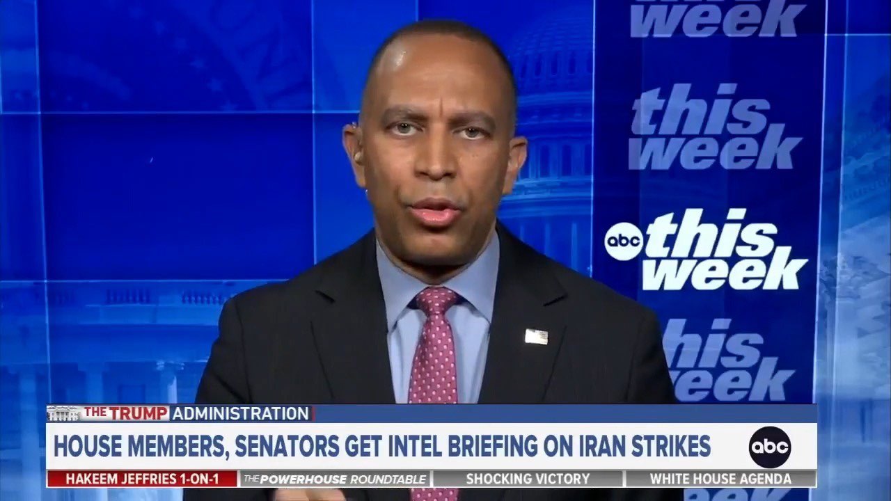 Leader Jeffries appearing on screen