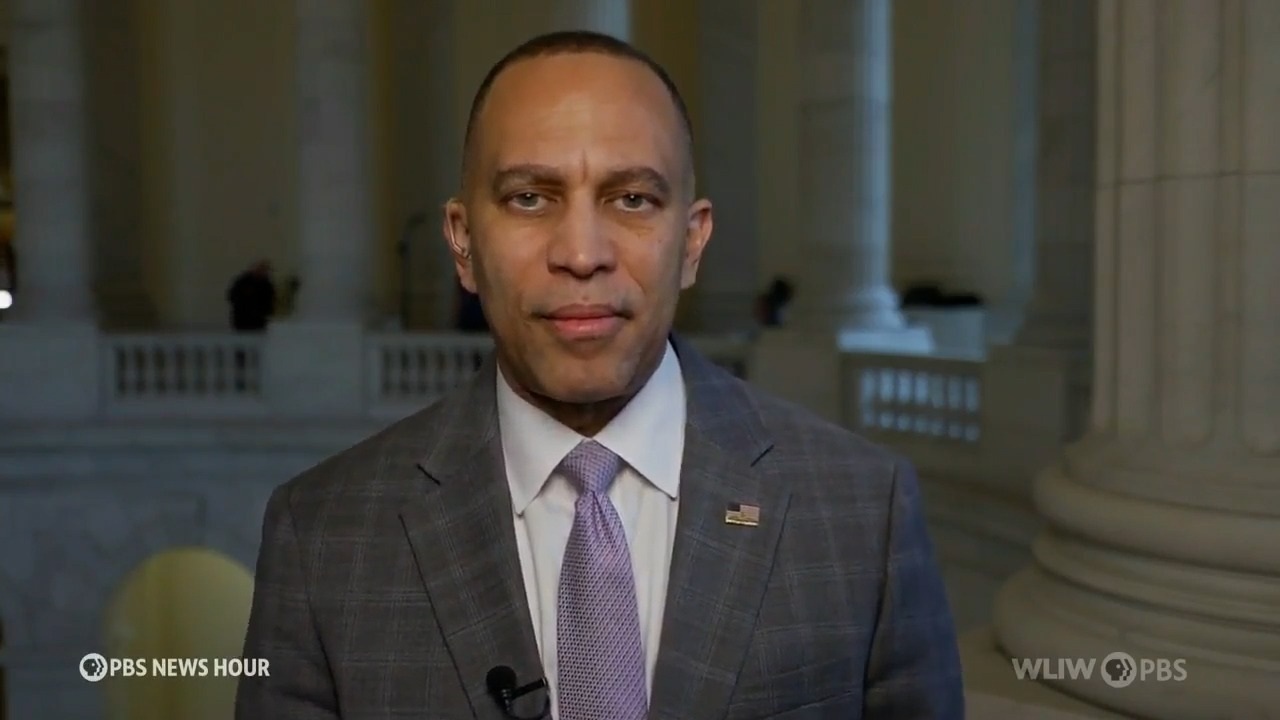 Leader Jeffries appearing on PBS NewsHour