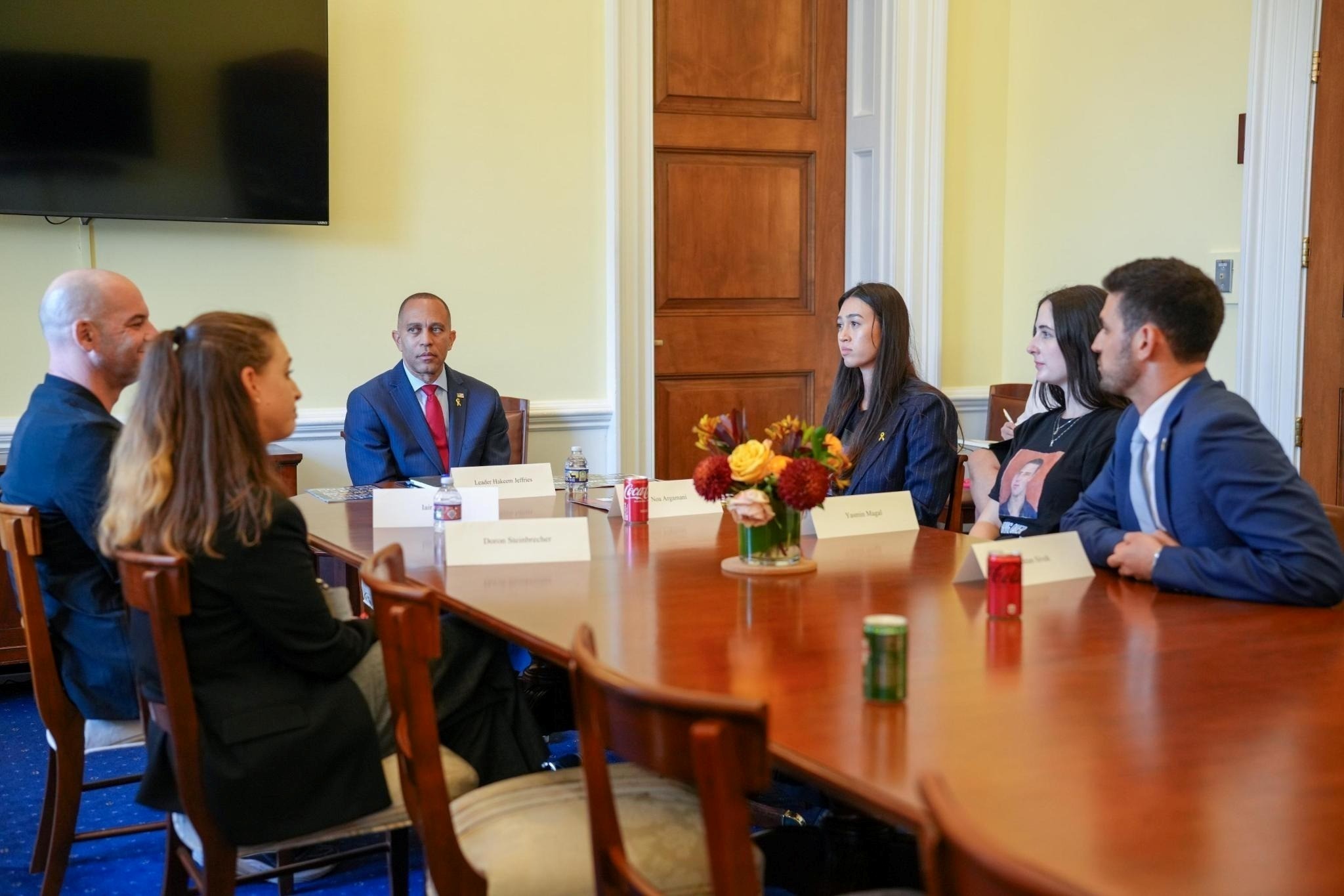 Leader Jeffries meeting with former Israeli hostages and families