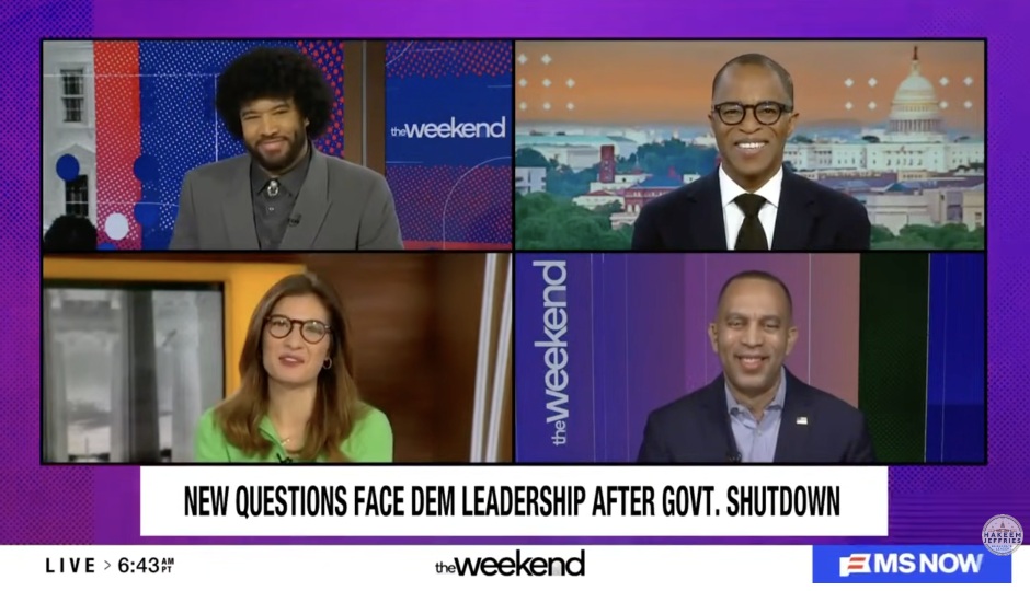 Clockwise from top left: Eugene Daniels, Jonathan Capehart, Leader Jeffries, Jackie Alemany