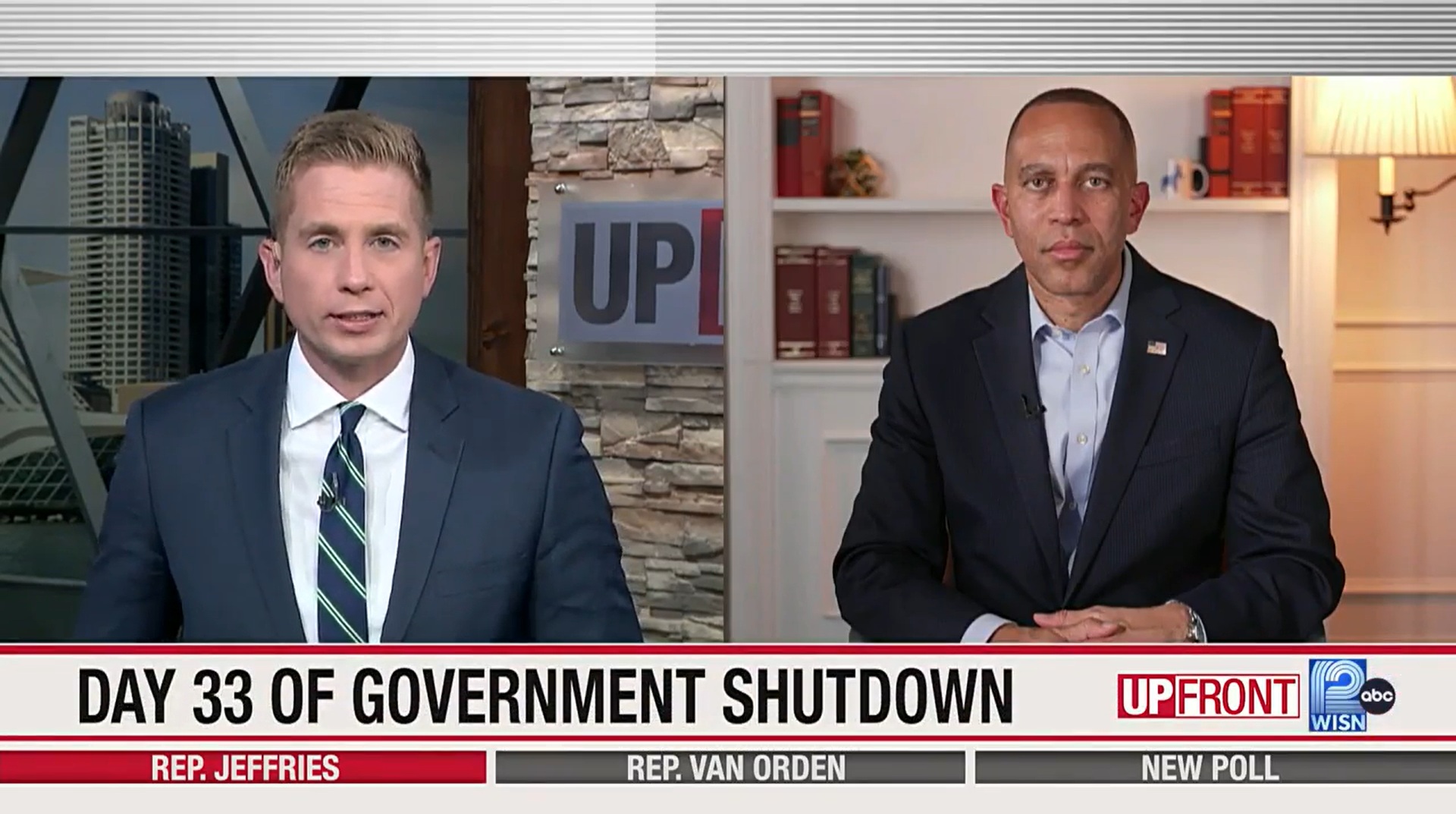 Matt Smith (left) and Leader Jeffries (right) appearing on WISN's UPFRONT