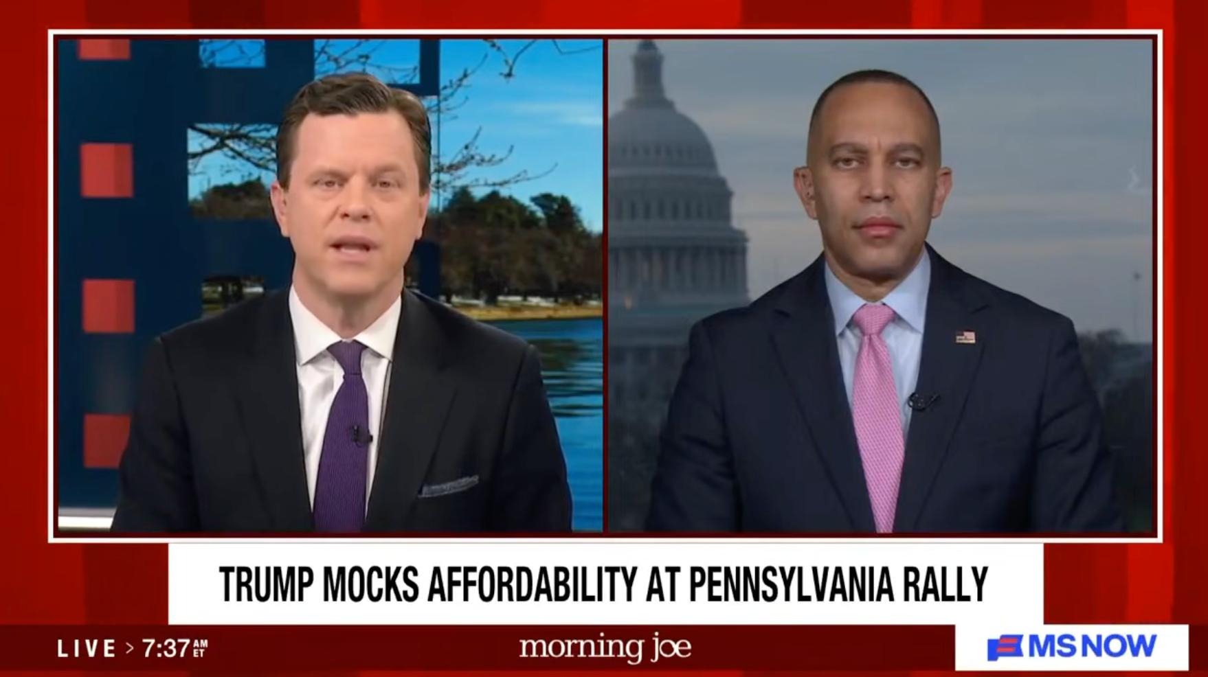 Leader Jeffries on MS NOW's Morning Joe