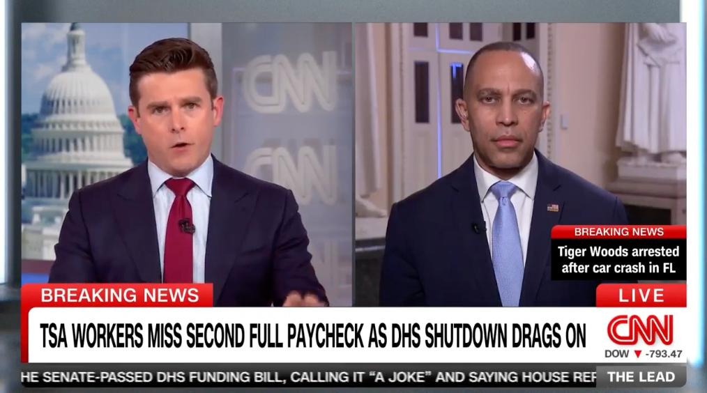 Phil Mattingly (left) and Leader Jeffries (right) appearing on CNN's The Lead