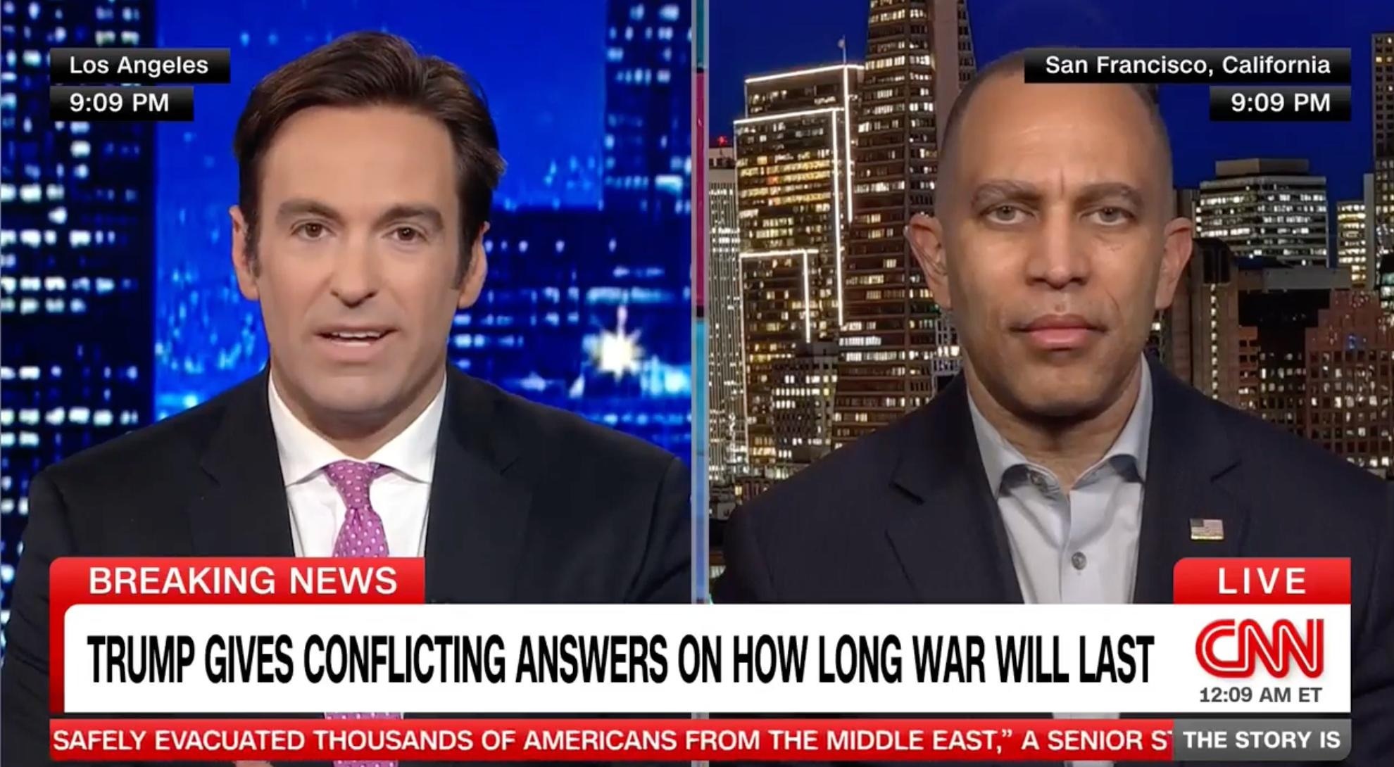 Elex Michaelson (left) and Leader Jeffries (right) appearing on CNN's The Story Is