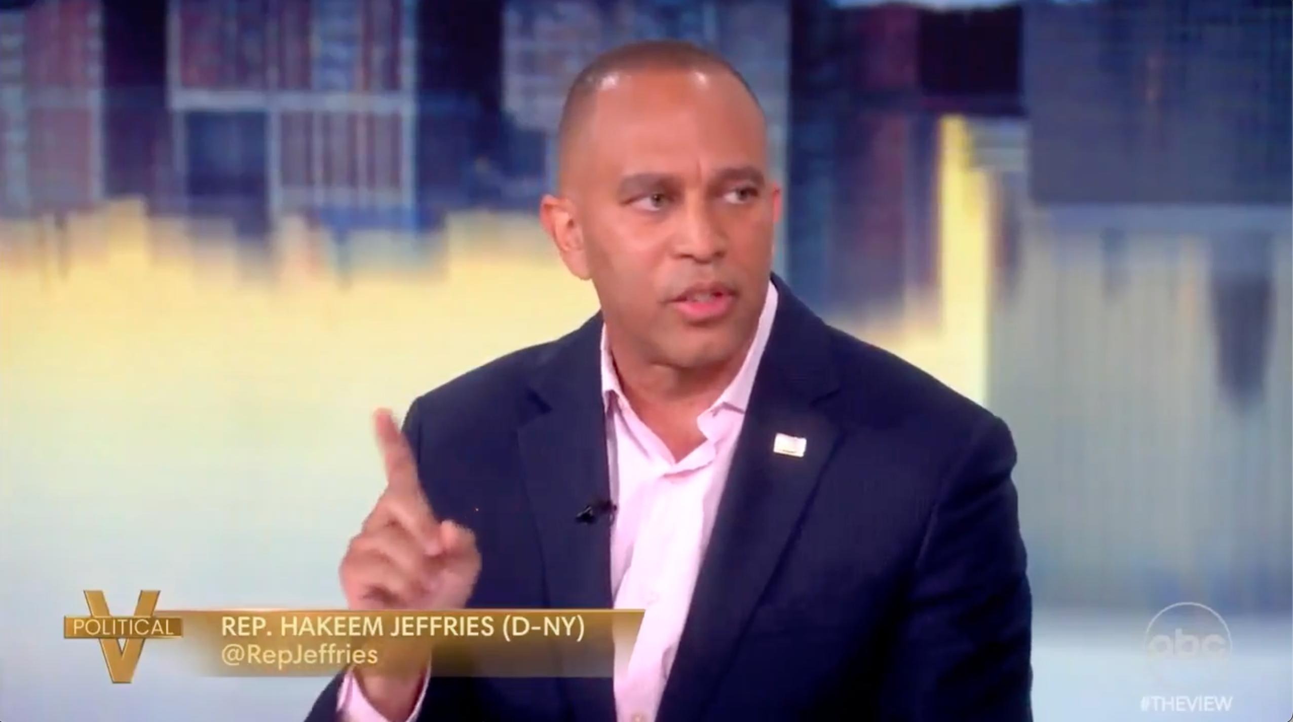 Leader Jeffries appearing on ABC's The View