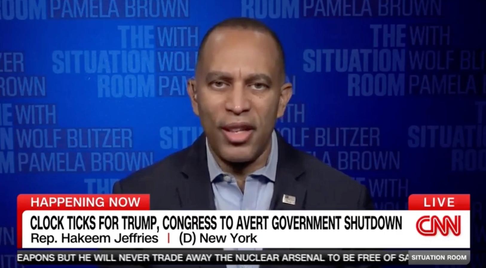 Leader Jeffries appearing on CNN's The Situation Room