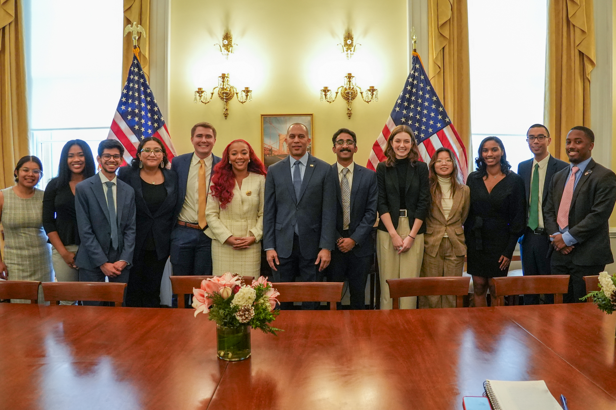 Leader Jeffries and interns in a group photo