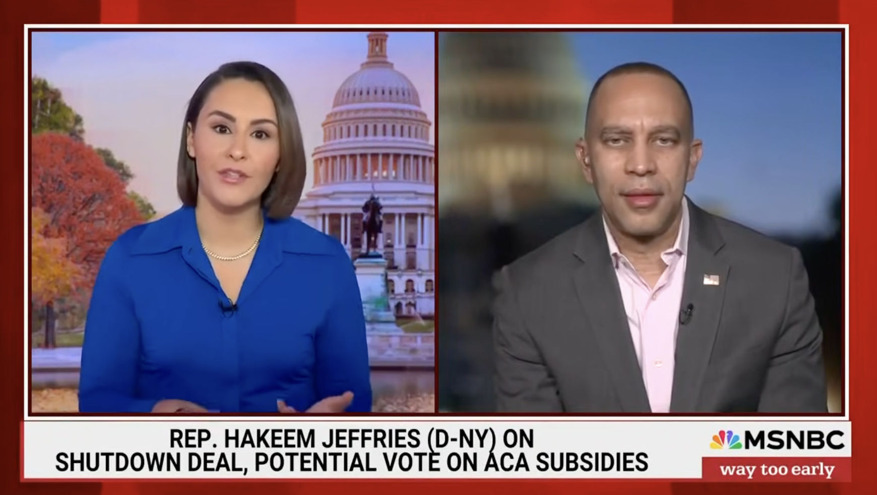 Leader Jeffries with Ali Vitali