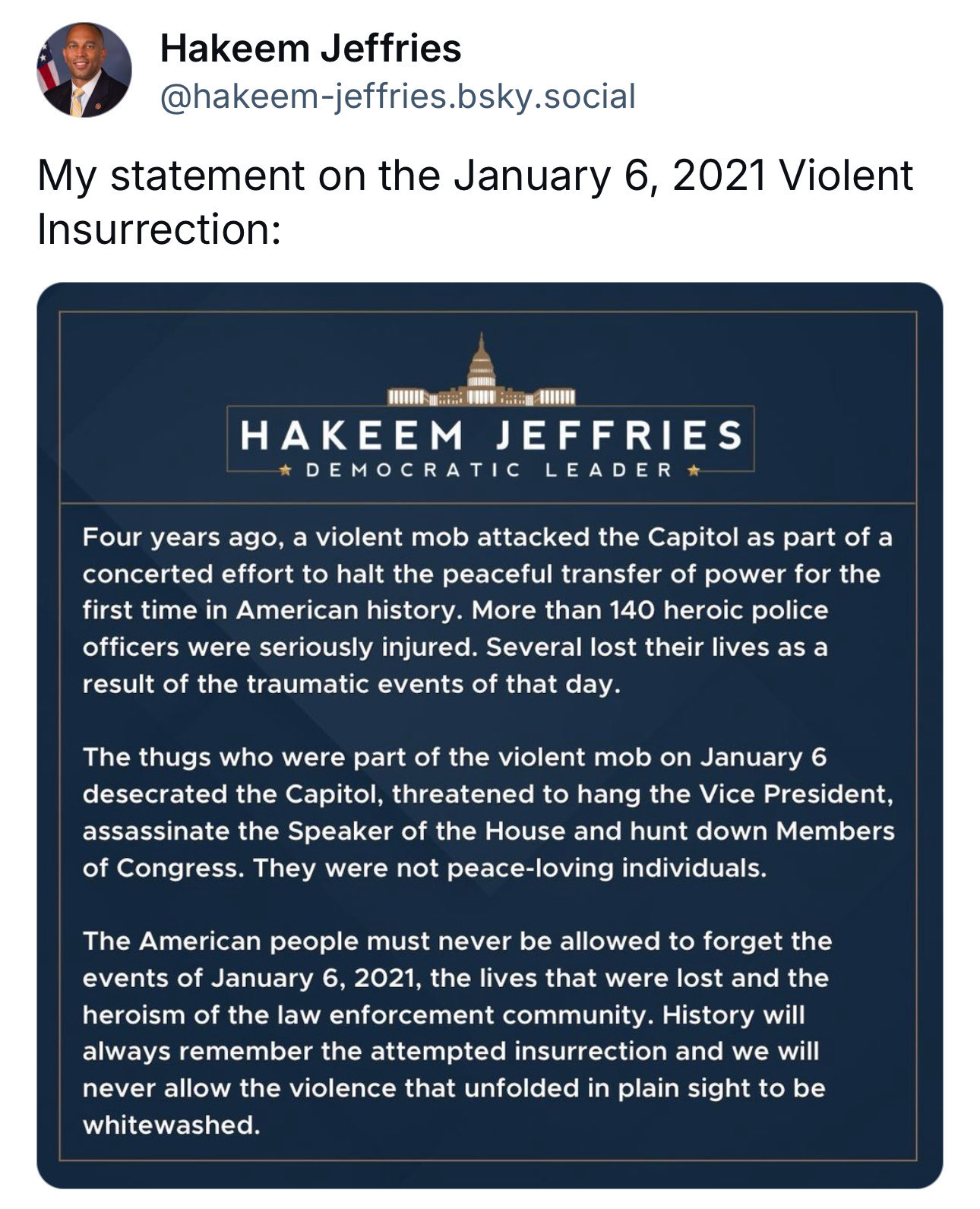 Text of statement
