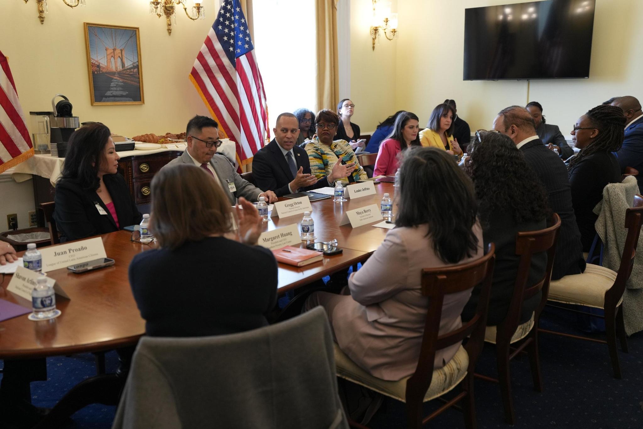 Leader Jeffries meeting with members of the Demand Diversity Roundtable