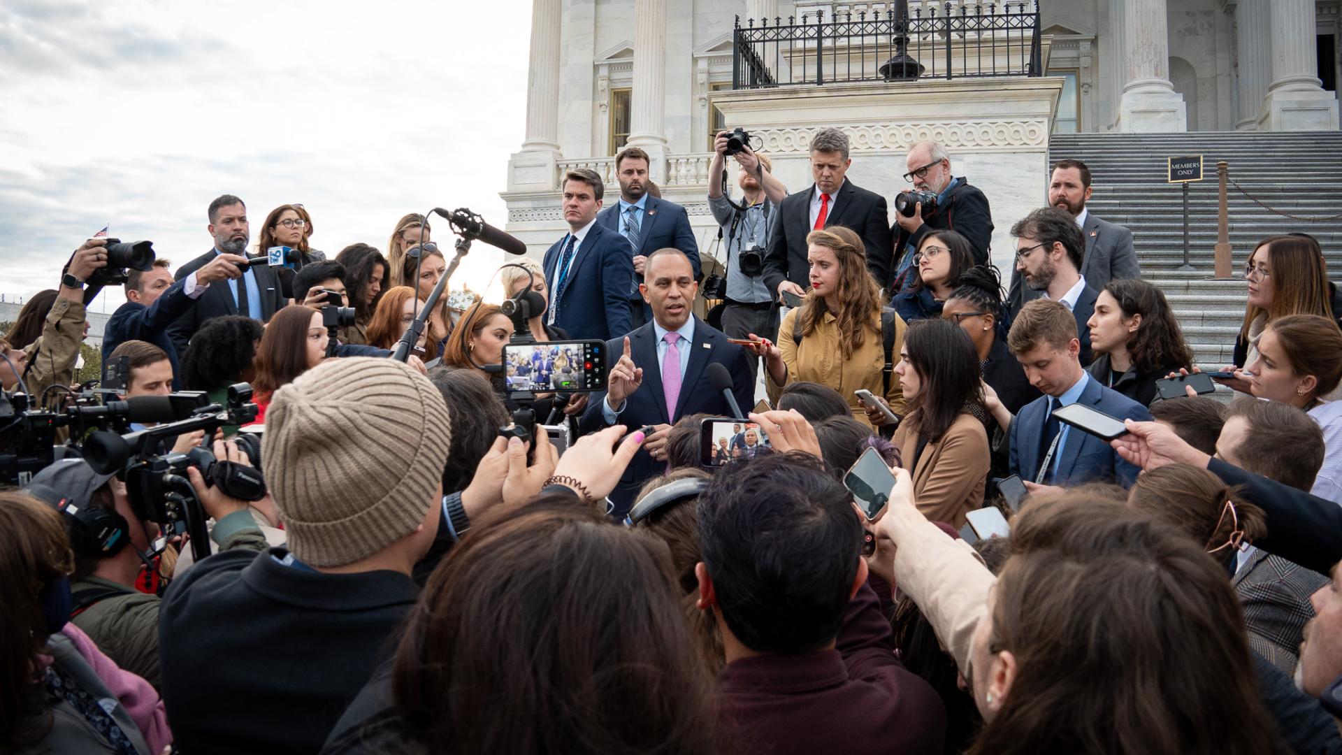Talking to the press