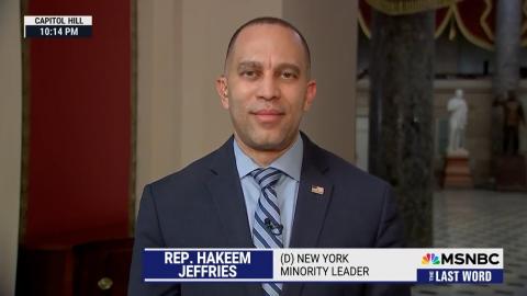Leader Jeffries appearing on screen