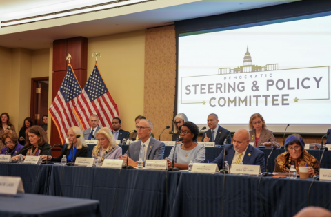 Members of the House Steering and Policy Committee Seated on a Dais for a Field Hearing on Trump's Project 2025