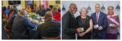 Photos from press roundtable and coin commemoration